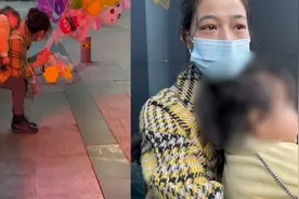 女子背熟睡孩子卖气球，被过路男子全买下，当事人回应令人唏嘘视频封面