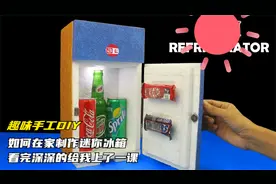 趣味手工DIY：如何在家制作迷你冰箱，看完深深的给我上了一课视频封面