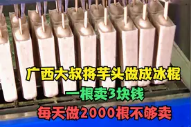 广西大叔真聪明，将芋头做成冰棍，3元一根，每天做2000根不够卖视频封面