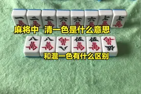 麻将中清一色什么是意思，和混一色有什么区别