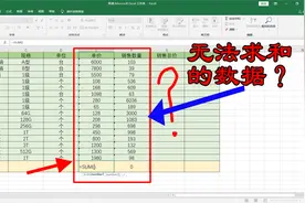 Excel中的数据无法求和怎么办？只需一步操作，恢复正常运算