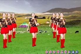 草原天籁广场舞《歌在飞》简单32步附分解，3分钟学会