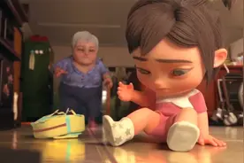 温情动画：奶奶看到孙女摔倒，在一旁却无动于衷视频封面