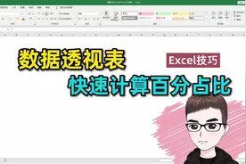 Excel技巧：数据透视表，快速计算百分占比，你会么？
