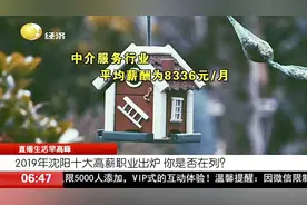 你一个月挣多少钱？2019年沈阳十大高薪职业出炉，你是否在列？
