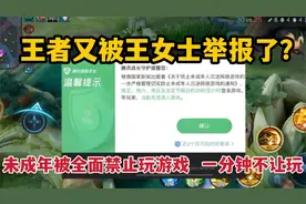 王者又被王女士举报，未成年被全面禁止玩游戏，一分钟也不让玩了视频封面