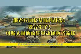 俄老兵回忆莫斯科战役：要完蛋了！可斯大林的疯狂举动拯救了苏联视频封面