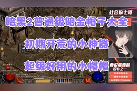 《暗黑破坏神2》普通级暗金帽子大全，超级好用的小帽帽。