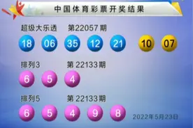 超级大乐透第22057期开奖，排列3第22133期开奖视频封面