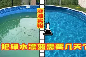 你知道泳池的水多久换一次吗？ 把一池绿水漂蓝需要多少漂白粉？视频封面