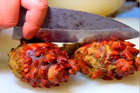 日本人现切”海鞘“，一份200元，蘸酱就生吃，边吃边点头！视频封面