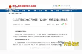 公布7月全国“12369”环保举报办理情况|热线12