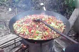 贵州黔东南农村最好的酒席，一大锅肉，看到好想吃
