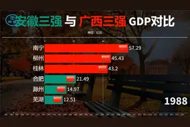 安徽三强与广西三强GDP对比：广西居然曾经超过安徽那么多？视频封面