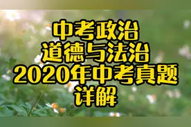 中考政治道德与法治2020年中考真题讲解视频封面