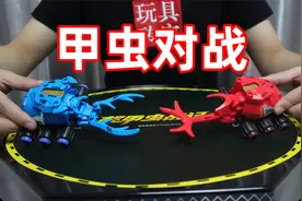 试玩超甲虫战记对战玩具，锹甲与独角仙的对决，你觉得谁更强呢？视频封面