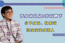 替身演员从8米高跳下，台下成龙、杨紫琼、洪金宝哭成泪人视频封面