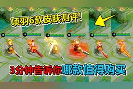 项羽6款皮肤特效手感对比，3分钟告诉你哪款值得购买！