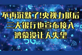 不再沉默了!央视力挺后，三大银行也宣布接入，鸿蒙没让人失望视频封面