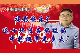 福彩推出新彩种快乐8，选十玩法各奖级的中奖概率是多大？组合