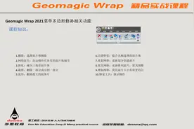 字幕课程来了,杰魔Geomagic Wrap 2021菜单多边形修补相关功能