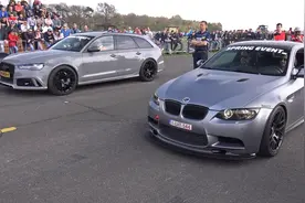 奥迪RS6、日产GTR挑战宝马M3，一脚油门下去，瞬间被秒杀了！