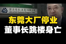 东莞大厂宣布停业，董事长不堪重负已跳楼身亡