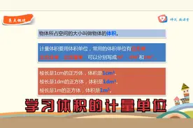 五年级数学，学习体积的计量单位，立方厘米、立方分米和立方米