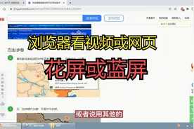 浏览器看视频或网页花屏或蓝屏视频封面