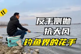 冬天风大，长竿老是抛过钓点？试试反手侧抛，抛得又准又舒服视频封面