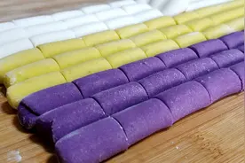 三色手工芋圆，一个诀窍，不粘不散不开裂，Q弹好吃，做法超简单