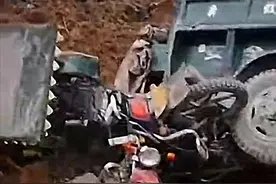 湖南吉首一工地爆破引发山体滑坡 沙土倾泻中断道路 现场烟尘四起