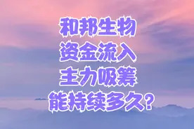 和邦生物 资金流入 主力吸筹 能持续多久？视频封面