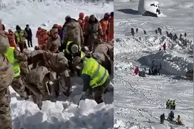 西藏林芝派墨公路雪崩堆积区救援通道打通，直击救援现场视频封面