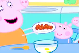 猪妈妈教佩奇和乔治做巧克力蛋糕，这味道真是太赞了