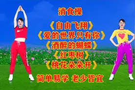 消食操《自由飞翔》《酒醉的蝴蝶》《红枣树》《桃花朵朵开》
