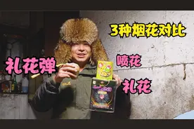 东北小伙放3种烟花做对比，最后还是礼花弹赢了，炸开的瞬间真美