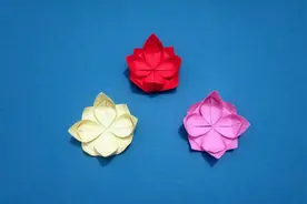 简单又漂亮的荷花折纸，一张纸就能完成，美丽的莲花折纸教程