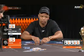 德州扑克：SOYZA用K9o起open,IVEY拿着Q6居然防守成功,运气太好了