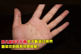 都说“男儿断掌千斤两，女子断掌过房养”，断掌纹到底有何奥秘？视频封面