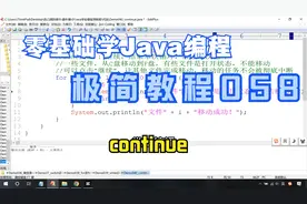 零基础学Java编程极简教程——058continue