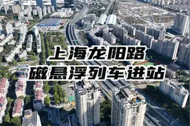上海龙阳路磁悬浮列车进站 #航拍 #城市建设 #地铁口的房子视频封面