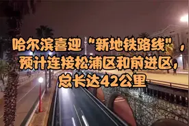 哈尔滨喜迎“新地铁路线”，预连接松浦区和前进区，总长达42公里