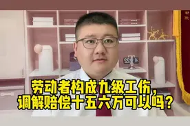 劳动者构成九级工伤，调解赔偿十五六万可以吗？视频封面