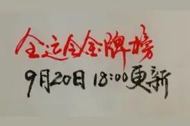 最新全运会奖牌榜9月20日，山东金牌数第一，湖南爆发视频封面