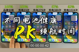 手机的电池健康，掉到多少就该换电池？实测5台iPhone真实续航！视频封面