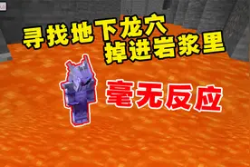 我的世界冰火传说64：寻找地下龙穴，掉进岩浆里，毫无反应