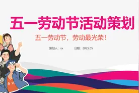 五一劳动节活动策划方案ppt模板通用——氢元素视频封面