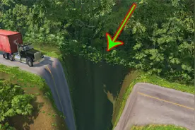 当大货车遇到大坑，直接开干，太牛了视频封面