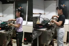 这是高手！9岁女孩颠大勺动作堪比大厨，网友：我连个孩子都不如视频封面